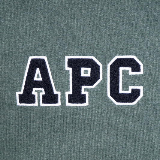 Malcolm - Collage Logo Sweater - Green Marl