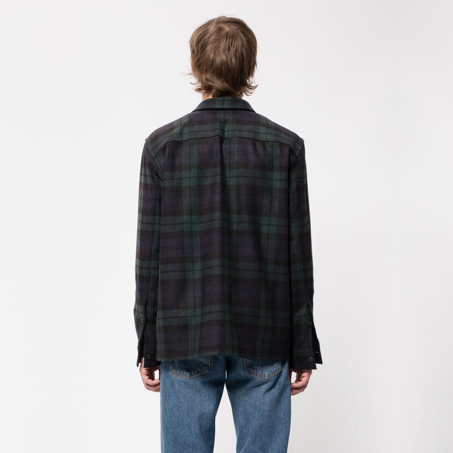 - Wool Checked Shirt - Black/Green