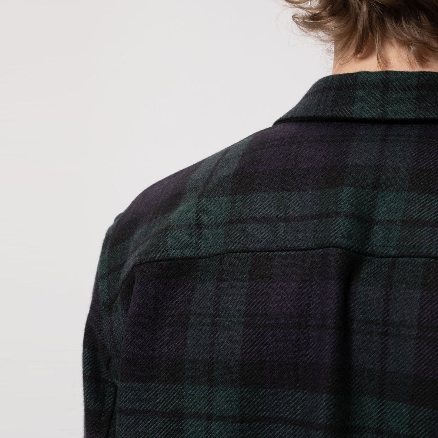 - Wool Checked Shirt - Black/Green