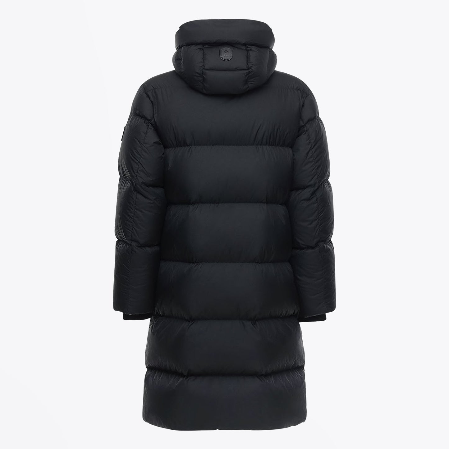 - Elio - Maxi Down Coat With Pillow Collar - Black