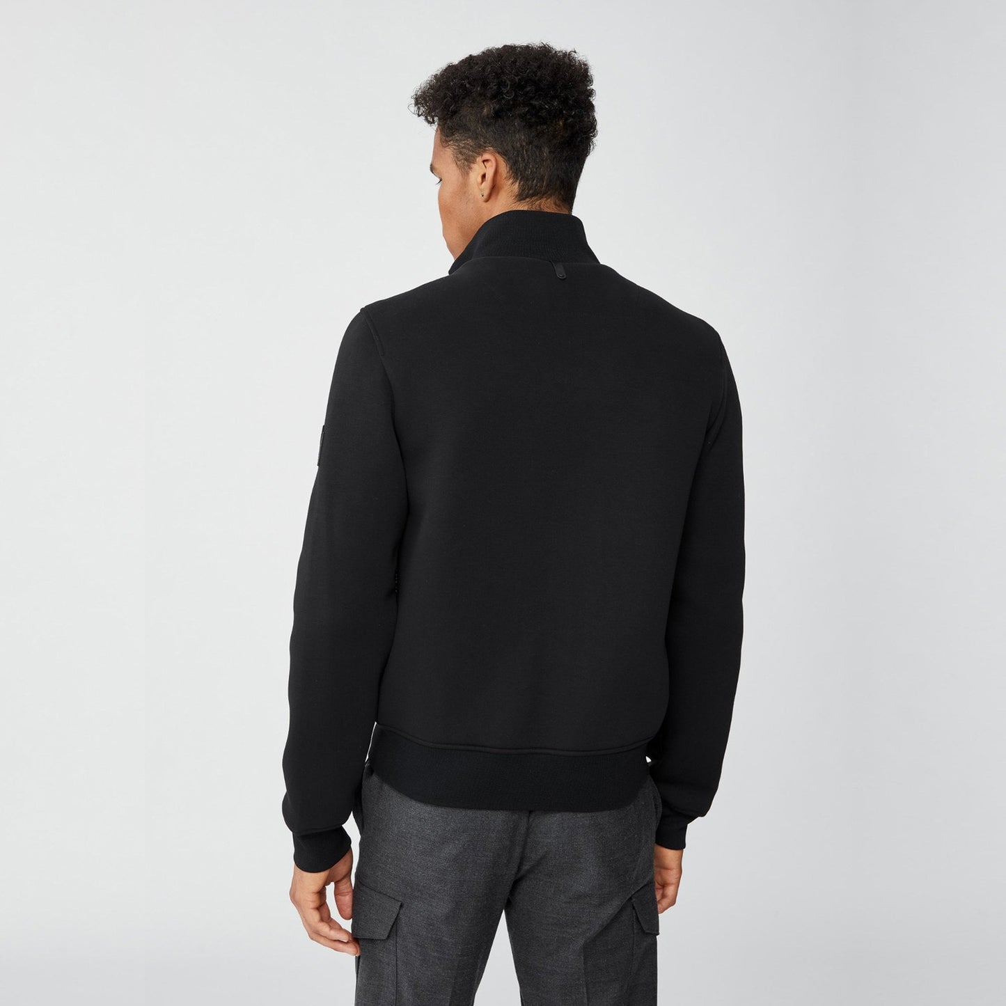 - Collin - Quilted Bomber Jacket - Black