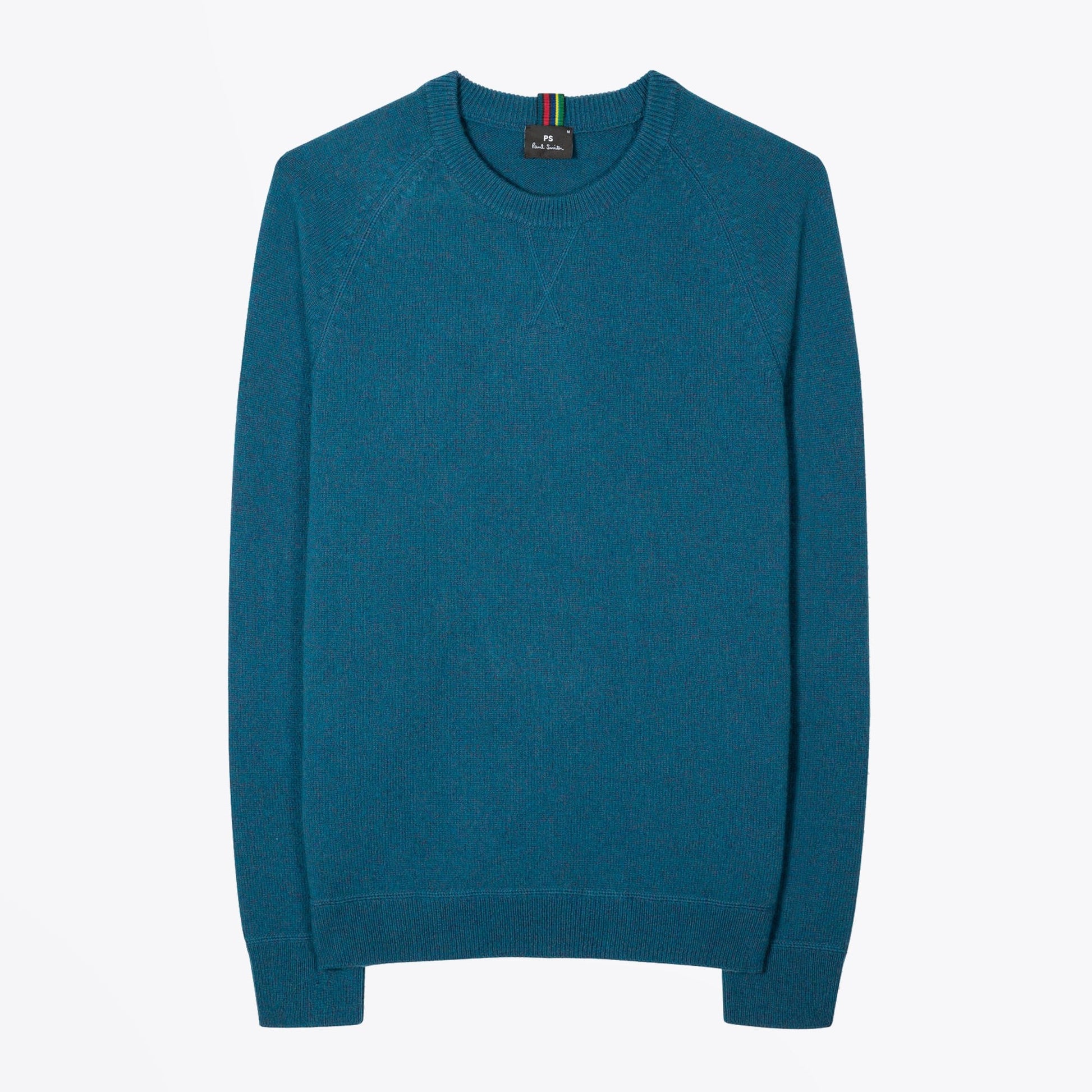 Paul Merino Raglan Sleeve Sweater - Petrol Blue