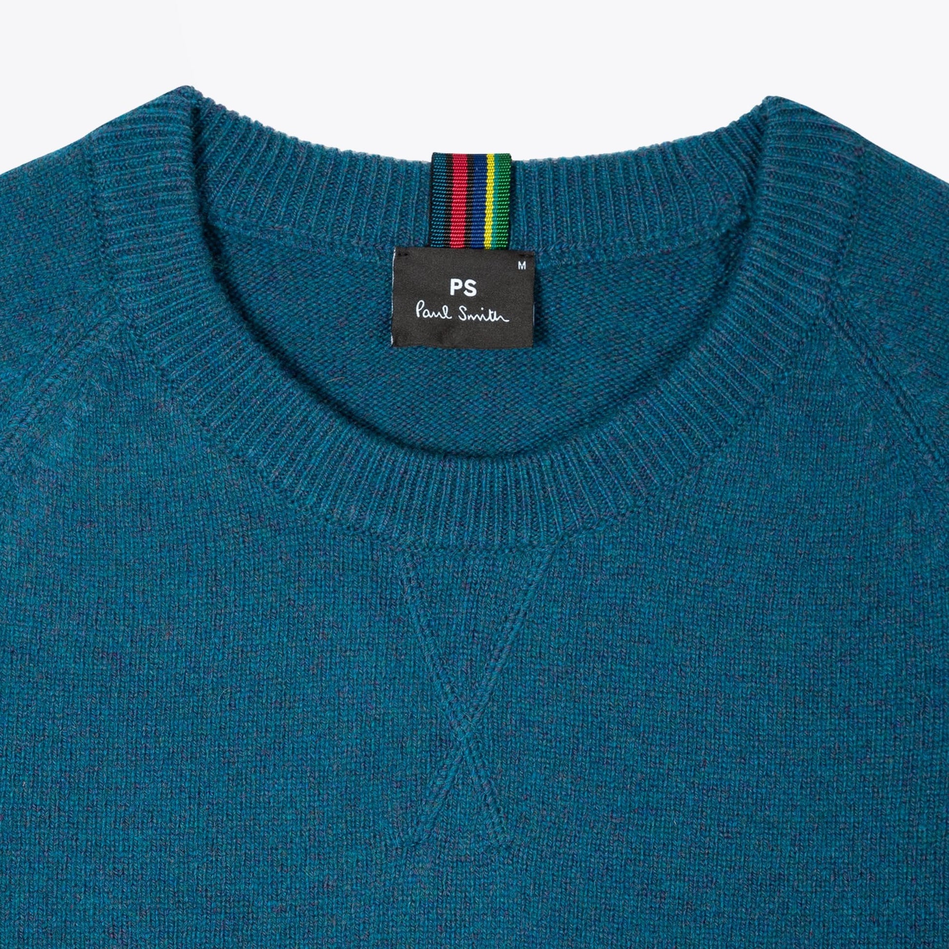 Paul Merino Raglan Sleeve Sweater - Petrol Blue