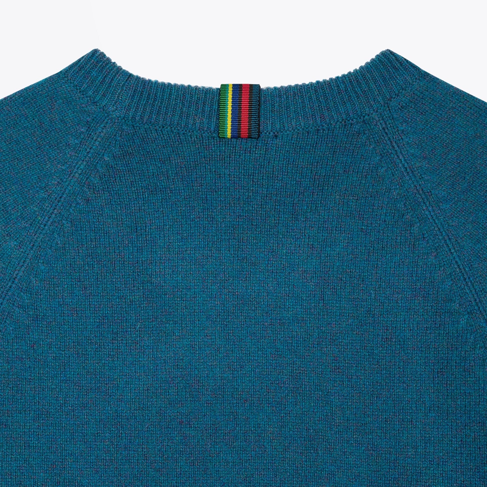 Paul Merino Raglan Sleeve Sweater - Petrol Blue