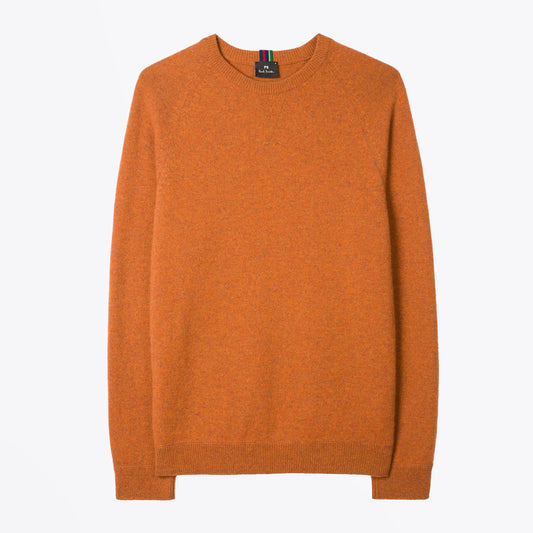 Merino Raglan Sleeve Sweater - Orange