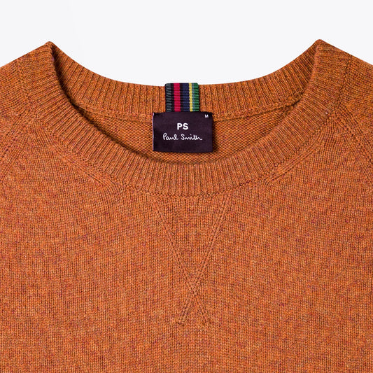 Merino Raglan Sleeve Sweater - Orange