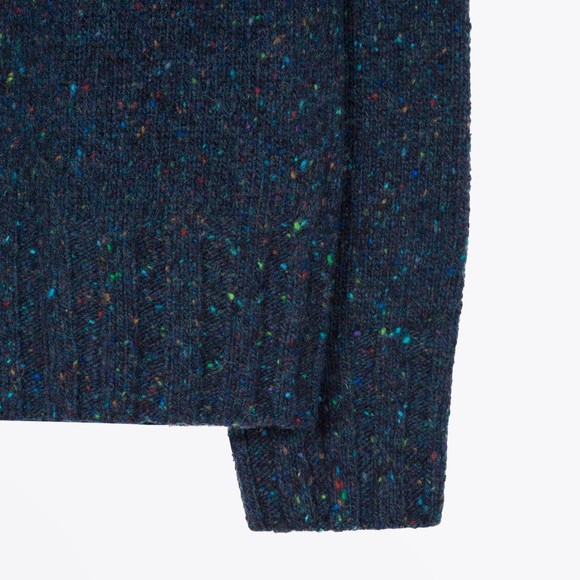 Paul Flecked Funnel Neck Sweater - Dark Navy