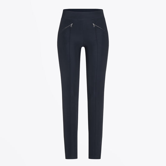 - Rainbow - Slim-leg Pants with Pocket Detail - Navy