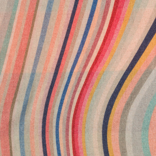 - Double-Sided Wool 'Swirl' Scarf - Multi