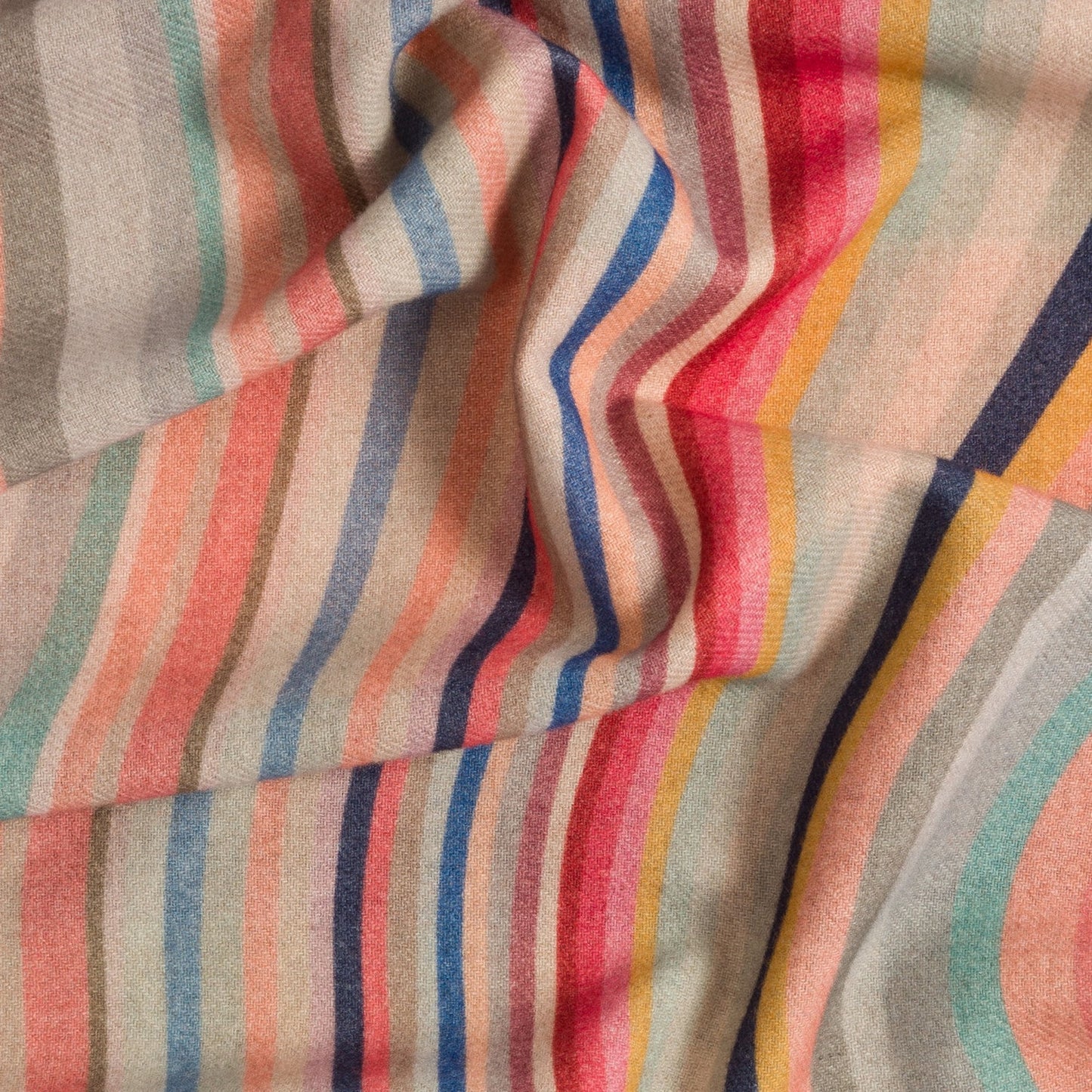 - Double-Sided Wool 'Swirl' Scarf - Multi