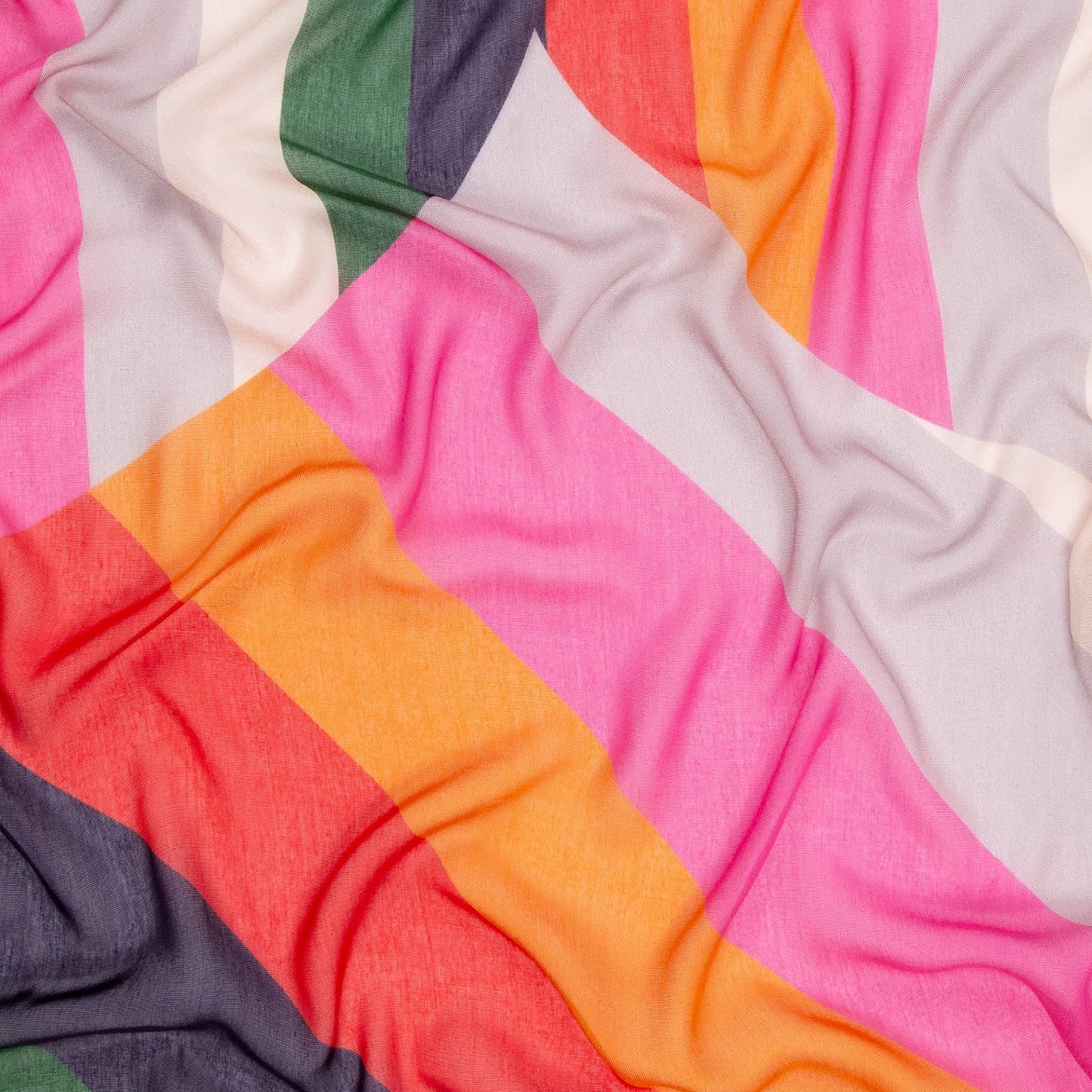 - Stripe Heart Scarf - Multi