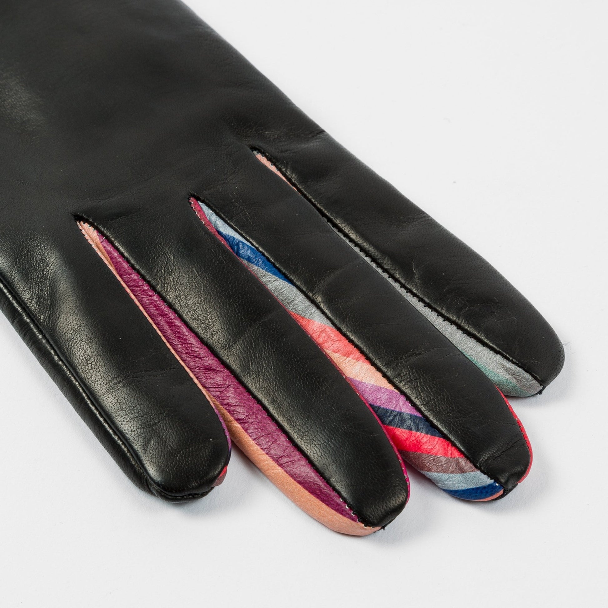 Paul Leather 'Concertina' Gloves - Black