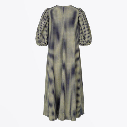 Mavelin Grid Print Dress - Green