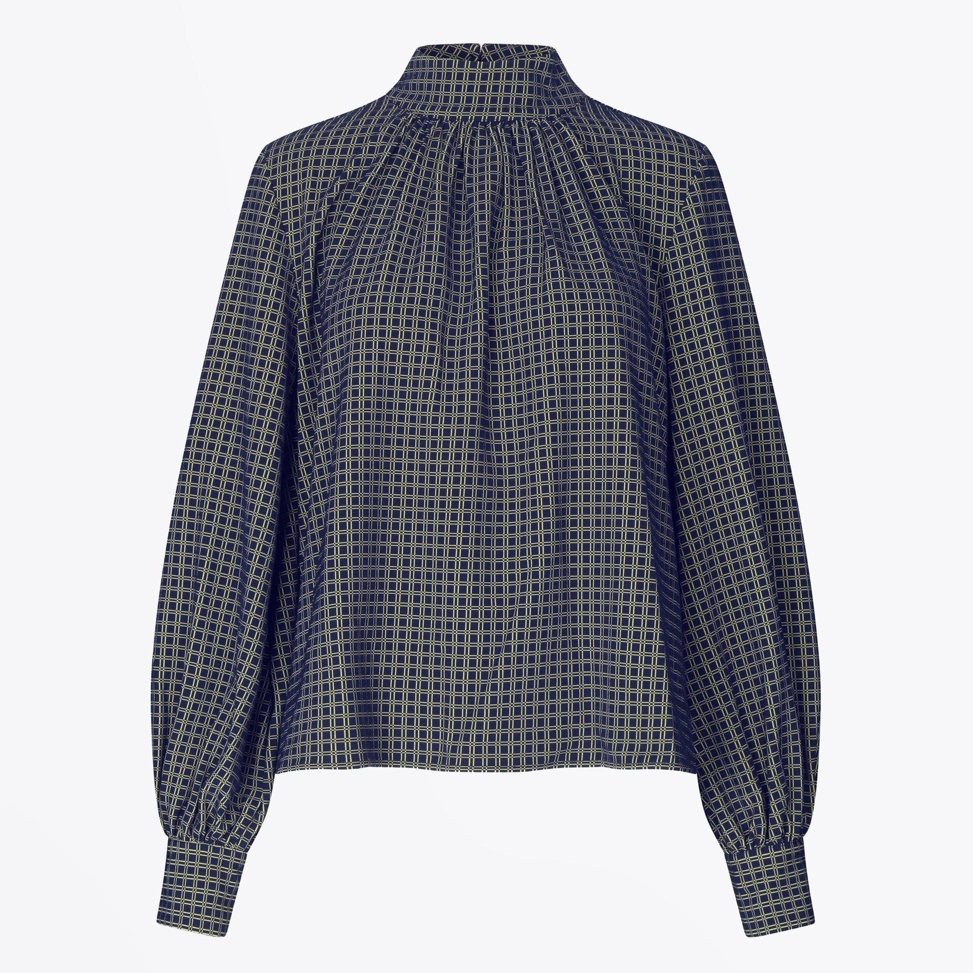 Stine Eddy Grid Print Top - Green
