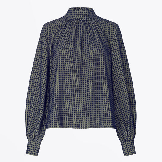 Eddy Grid Print Top - Green
