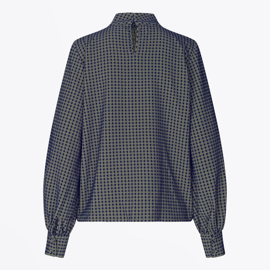 Eddy Grid Print Top - Green