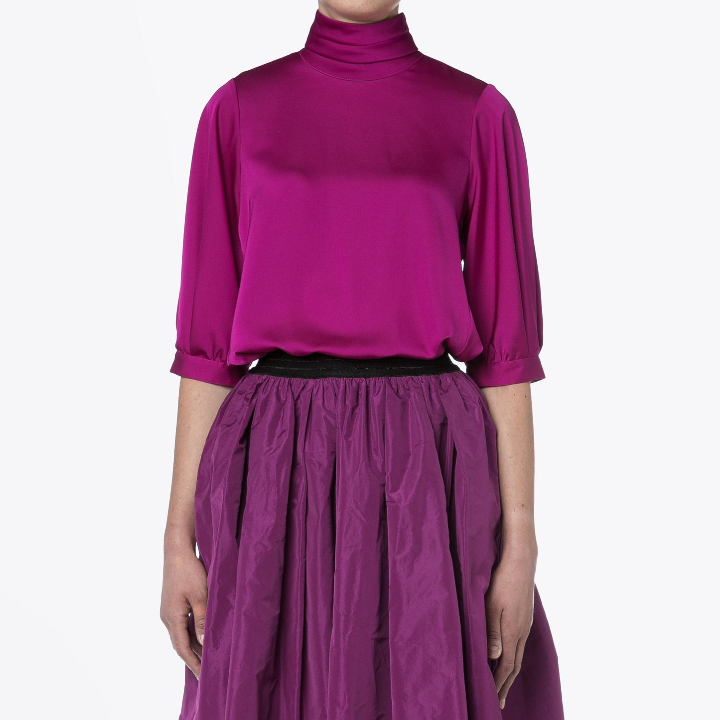 Meet Up - Satin Tech Top - Pink