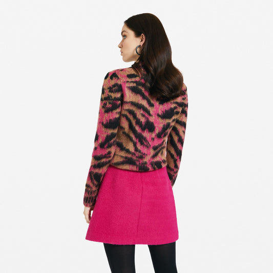 - Animal Print Pullover - Pink