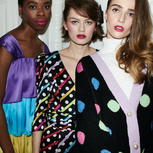 - Cecily Polka Dot Knitted Cardigan - Black