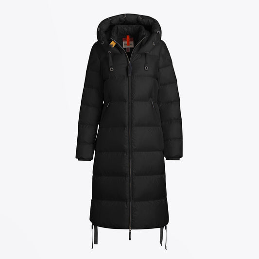 - Panda - Longline Parka Puffer Coat - Black