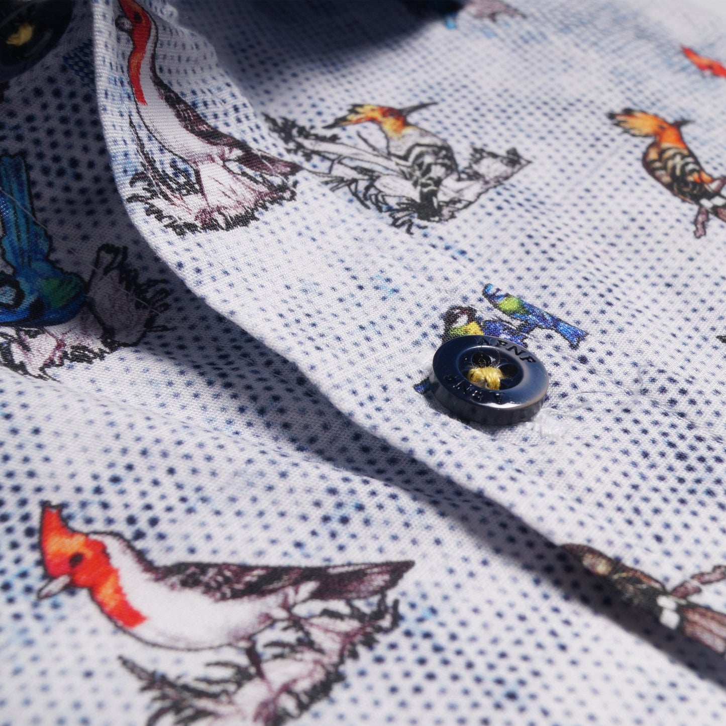 Multi Bird Print Shirt - Blue/Multi