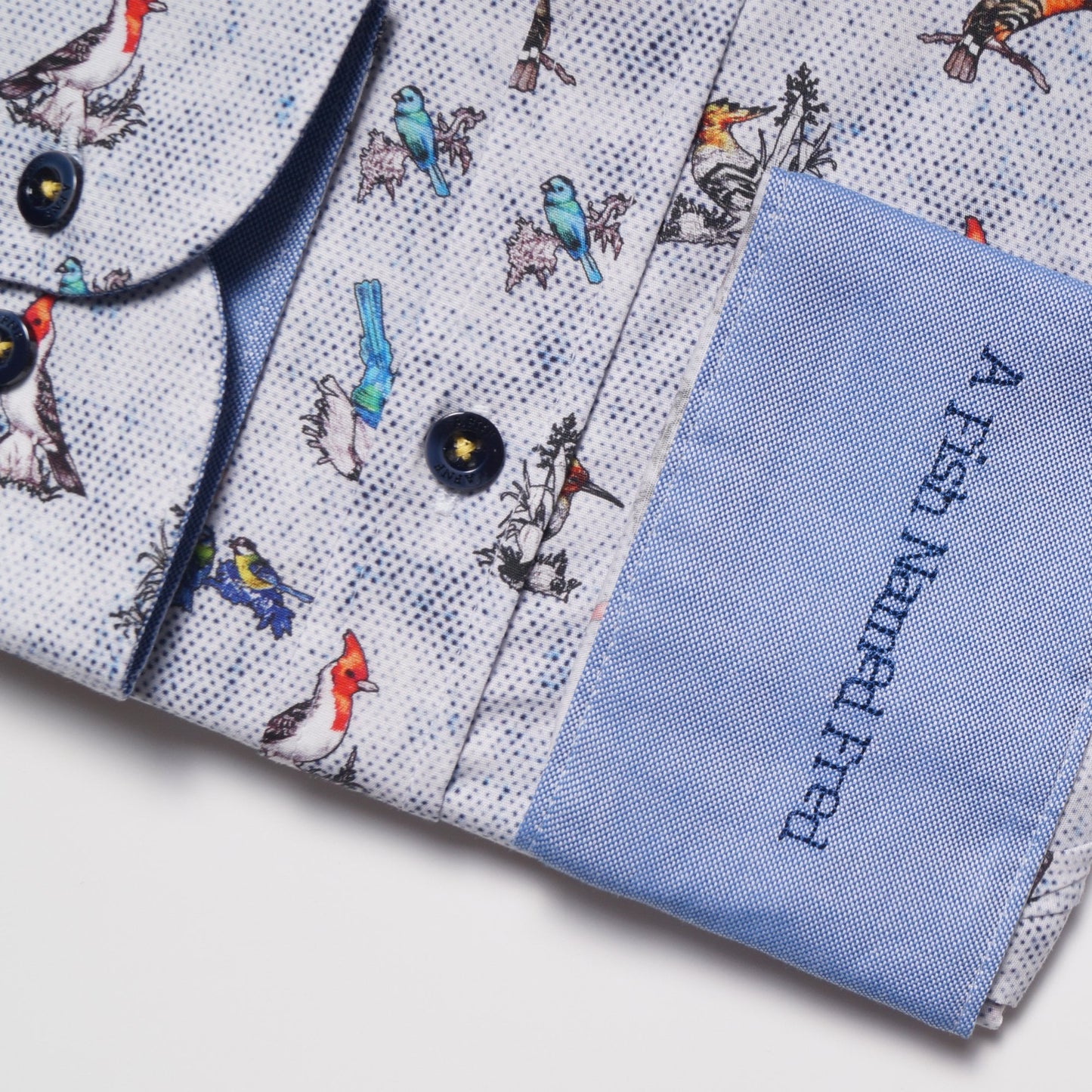 Multi Bird Print Shirt - Blue/Multi