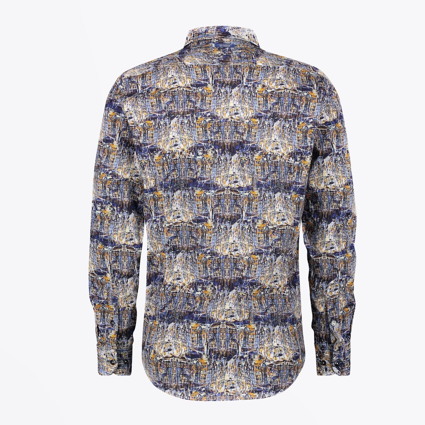 - Abstract Print Shirt - Blue
