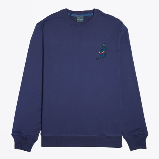 - Embroidered 'Dino' Sweatshirt - Blue