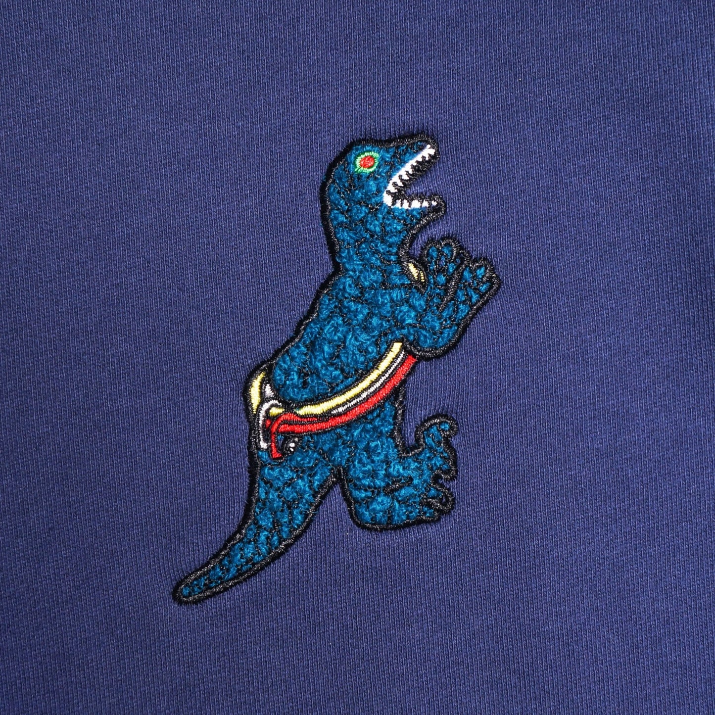 - Embroidered 'Dino' Sweatshirt - Blue