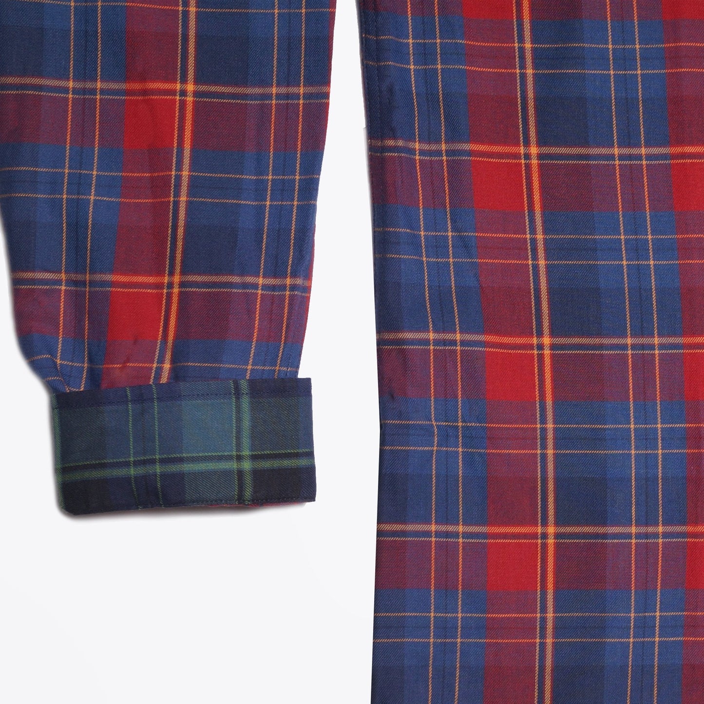 - Cotton Check Shirt - Red/Blue