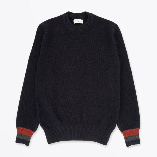 - Blenheim - Wool Knitted Jumper - Navy