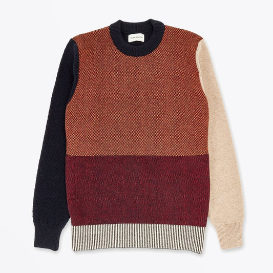 - Blenheim - Contrast Panel Knit Jumper - Multi