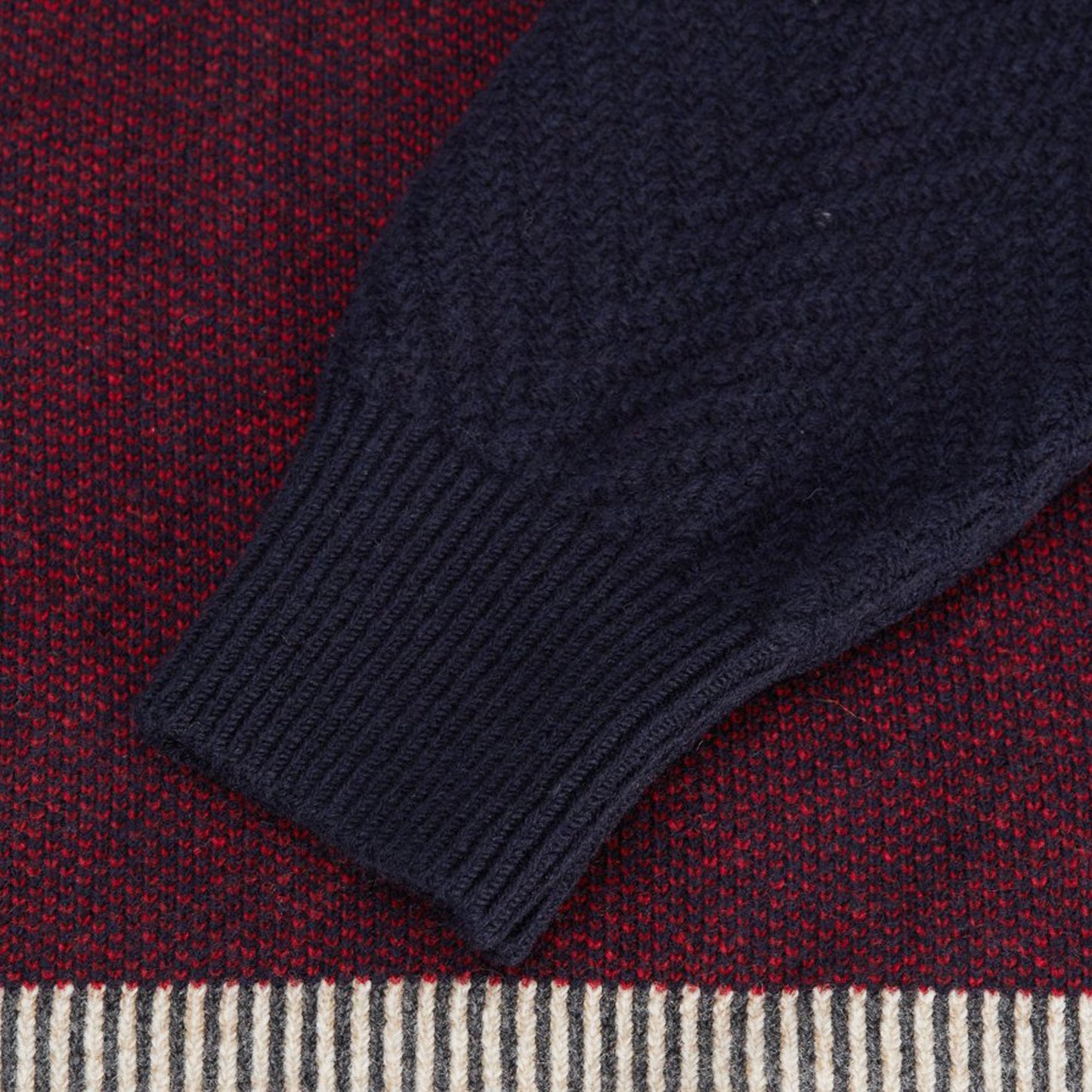 - Blenheim - Contrast Panel Knit Jumper - Multi