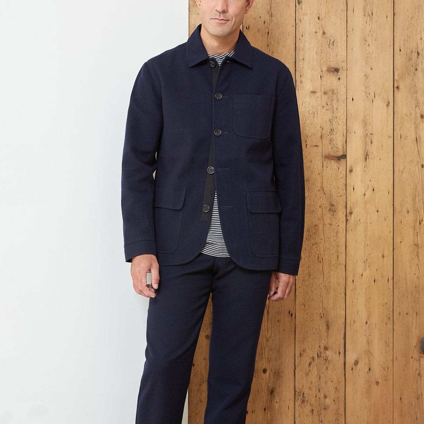 - Cowboy - Wool-Blend Jacket - Navy