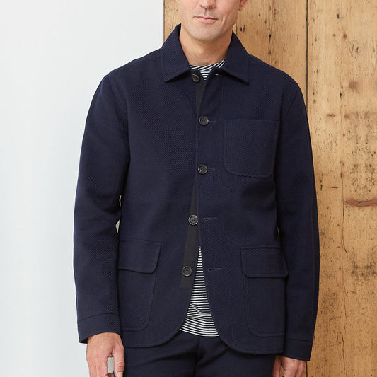 - Cowboy - Wool-Blend Jacket - Navy