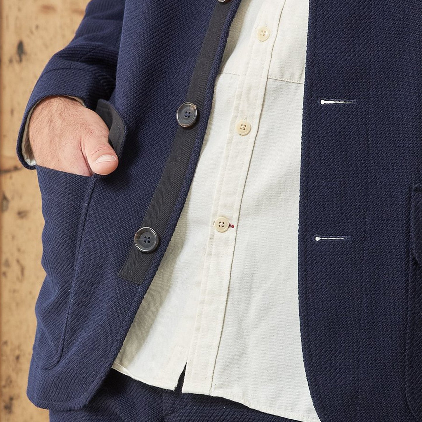 - Cowboy - Wool-Blend Jacket - Navy