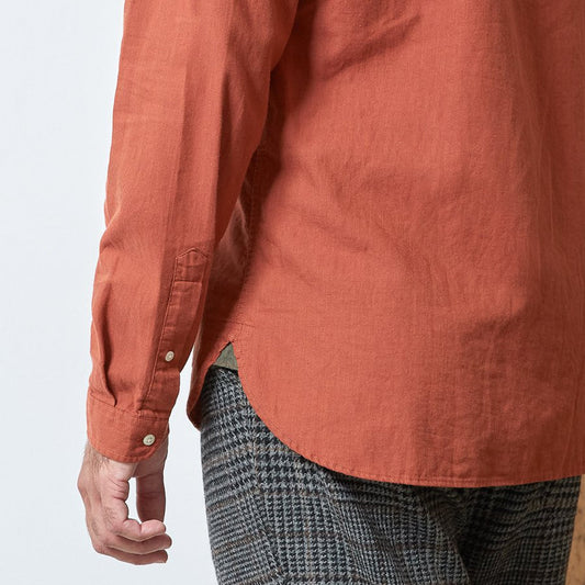 - Eton - Cotton Collar Shirt - Orange