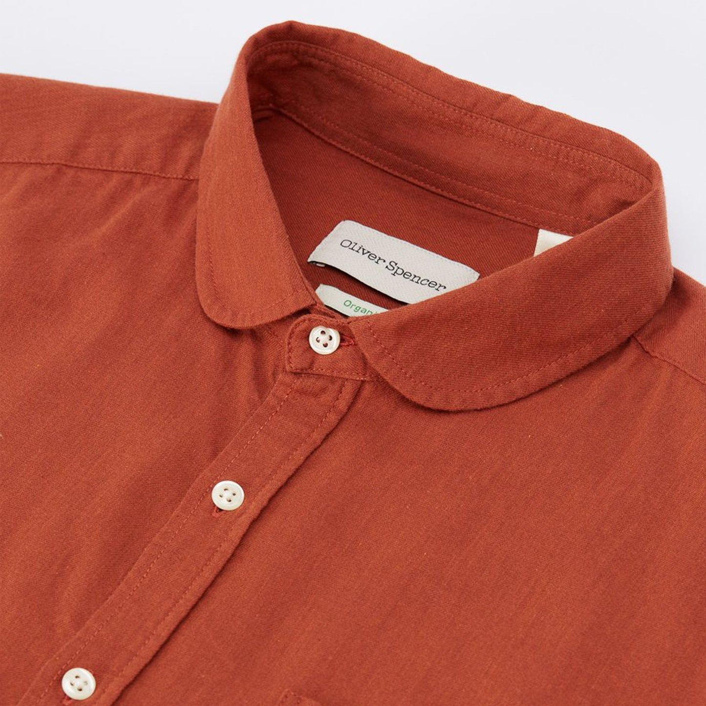 - Eton - Cotton Collar Shirt - Orange