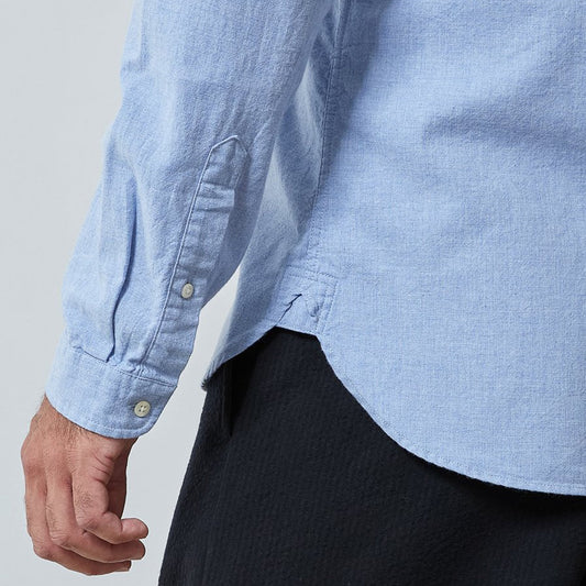 - Clerkenwell - Cotton Tab Shirt - Blue