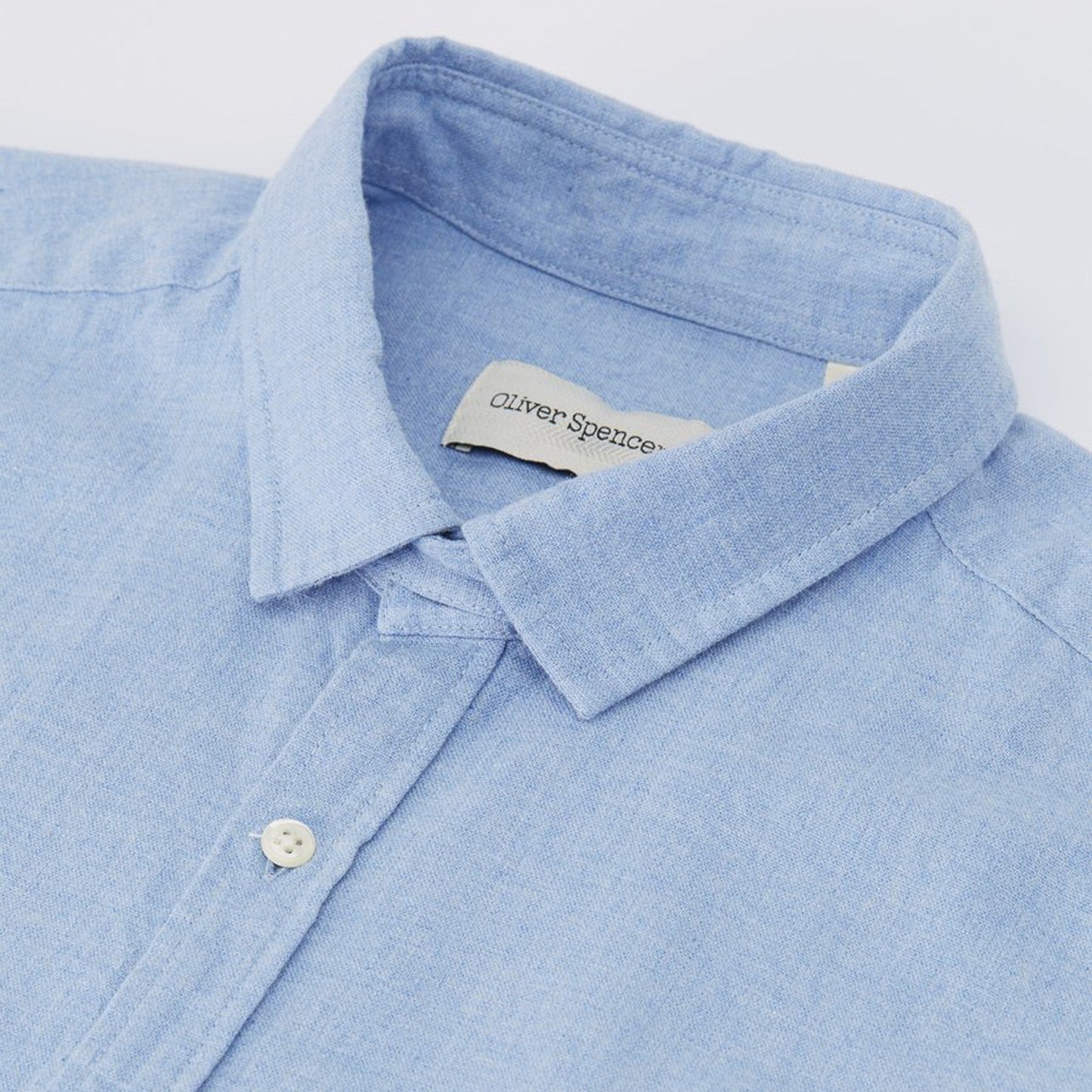 - Clerkenwell - Cotton Tab Shirt - Blue