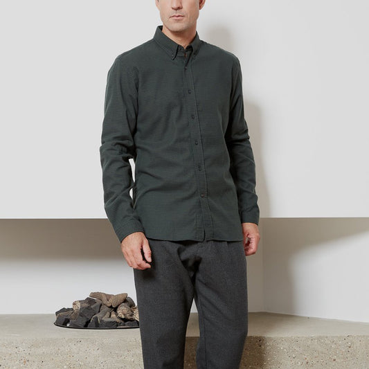 - Brook - Gingham Shirt - Green