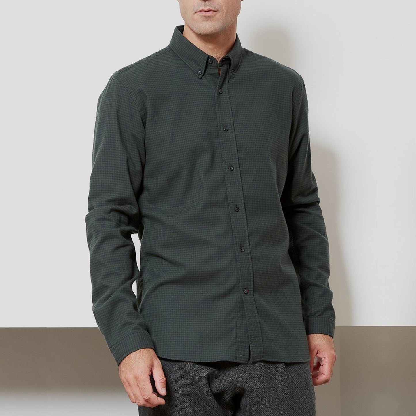 - Brook - Gingham Shirt - Green