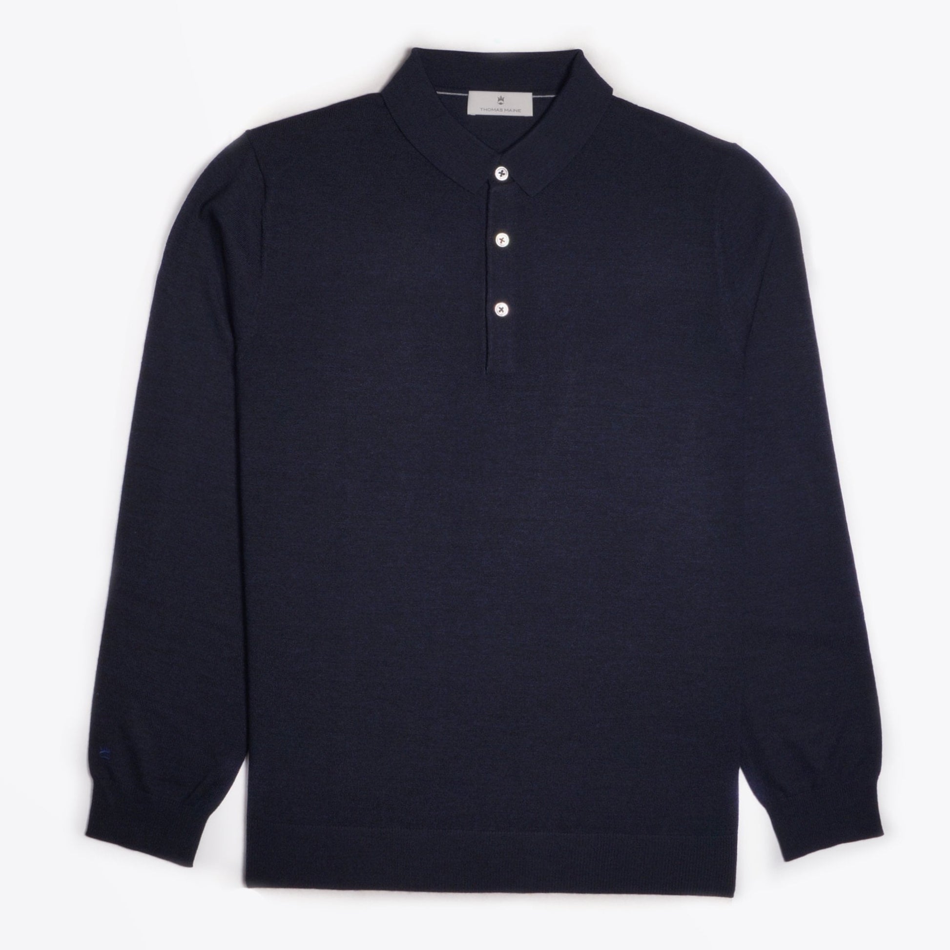 Thomas Merino Polo Shirt - Navy