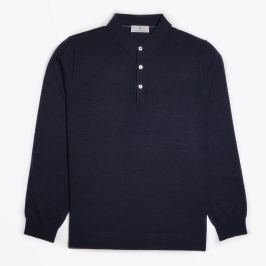 Merino Polo Shirt - Navy