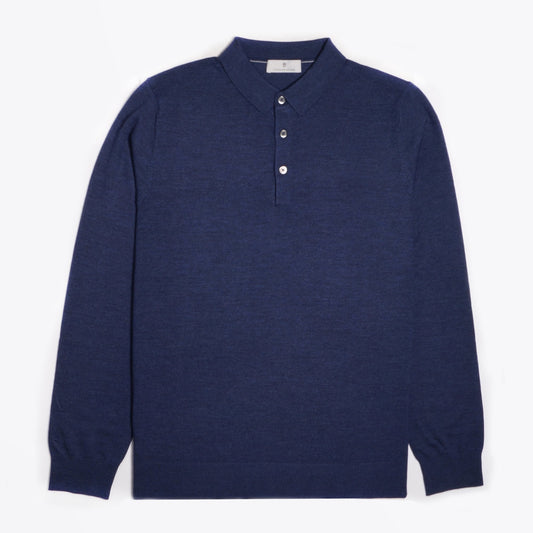 Merino Polo Shirt - Blue