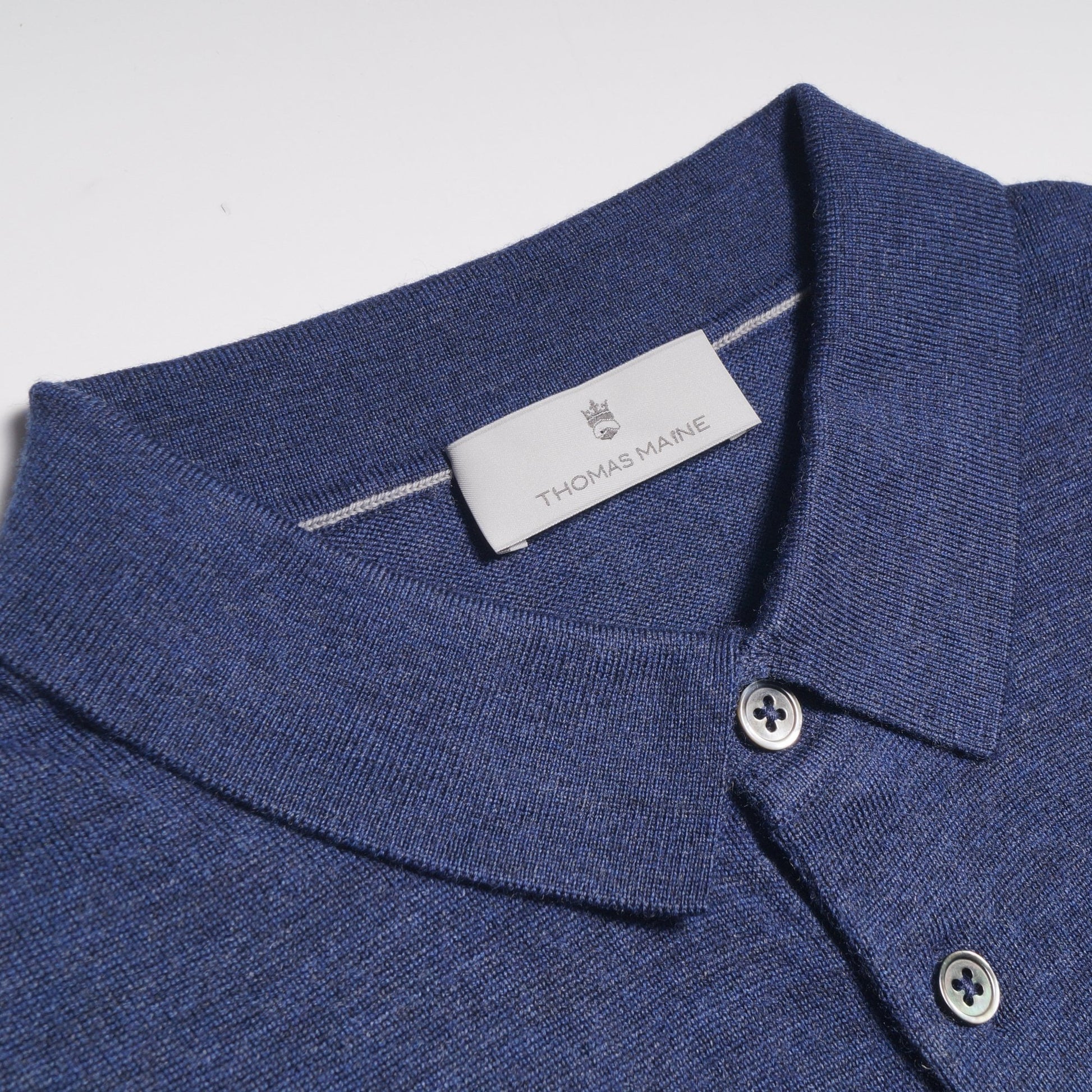 Thomas Merino Polo Shirt - Blue