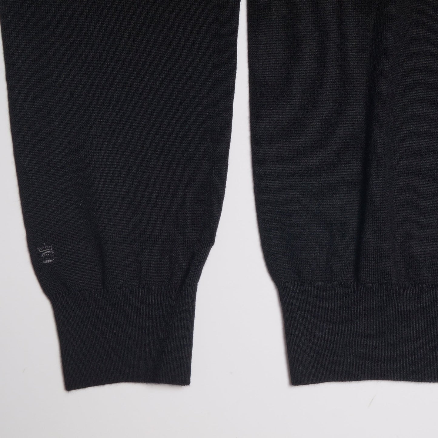 Merino Half Zip Polo - Black