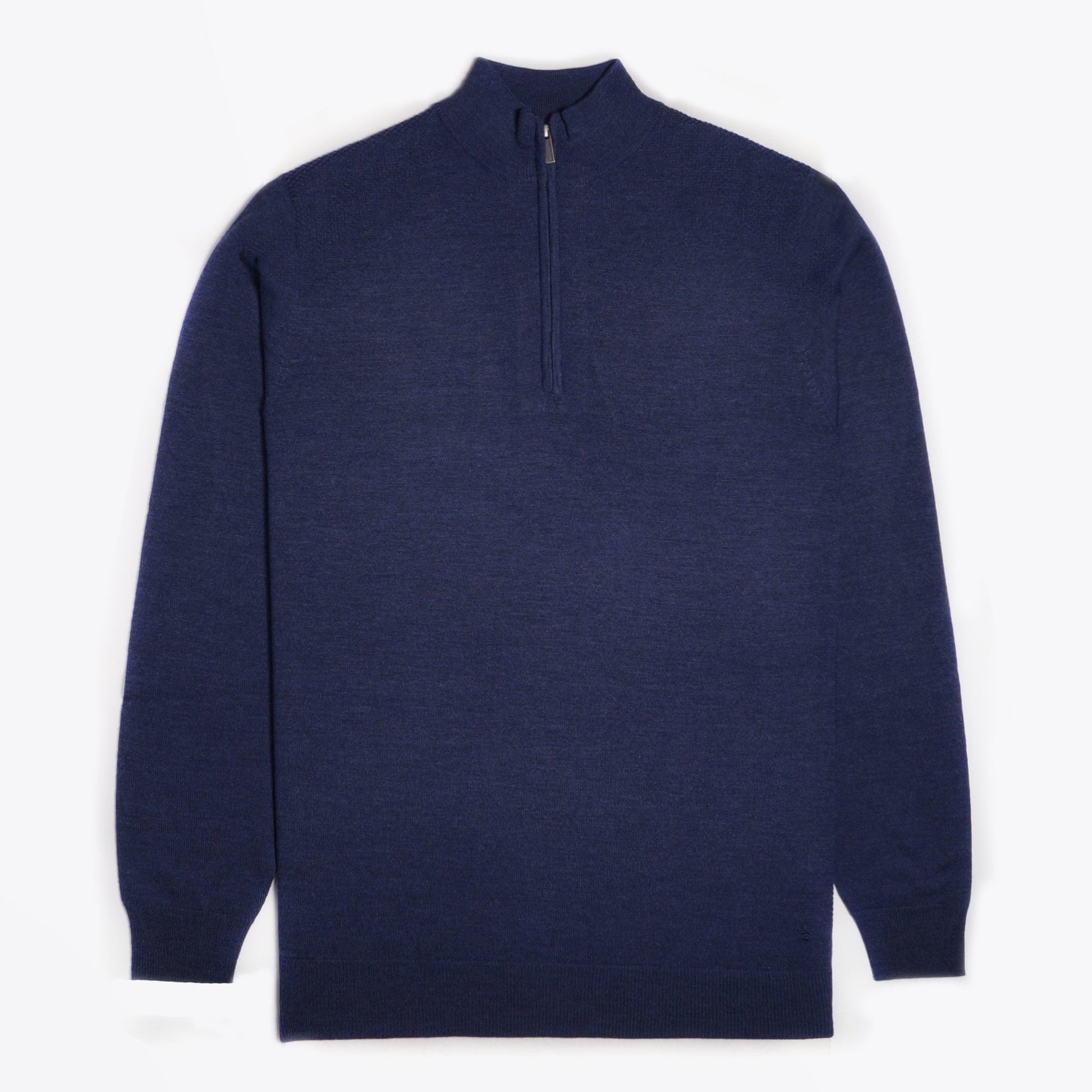 Thomas Merino Half Zip Sweater - Blue