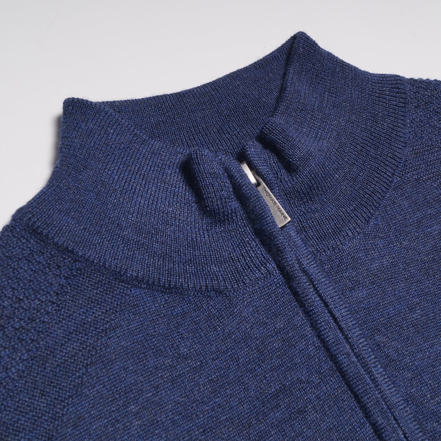 Merino Half Zip Sweater - Blue