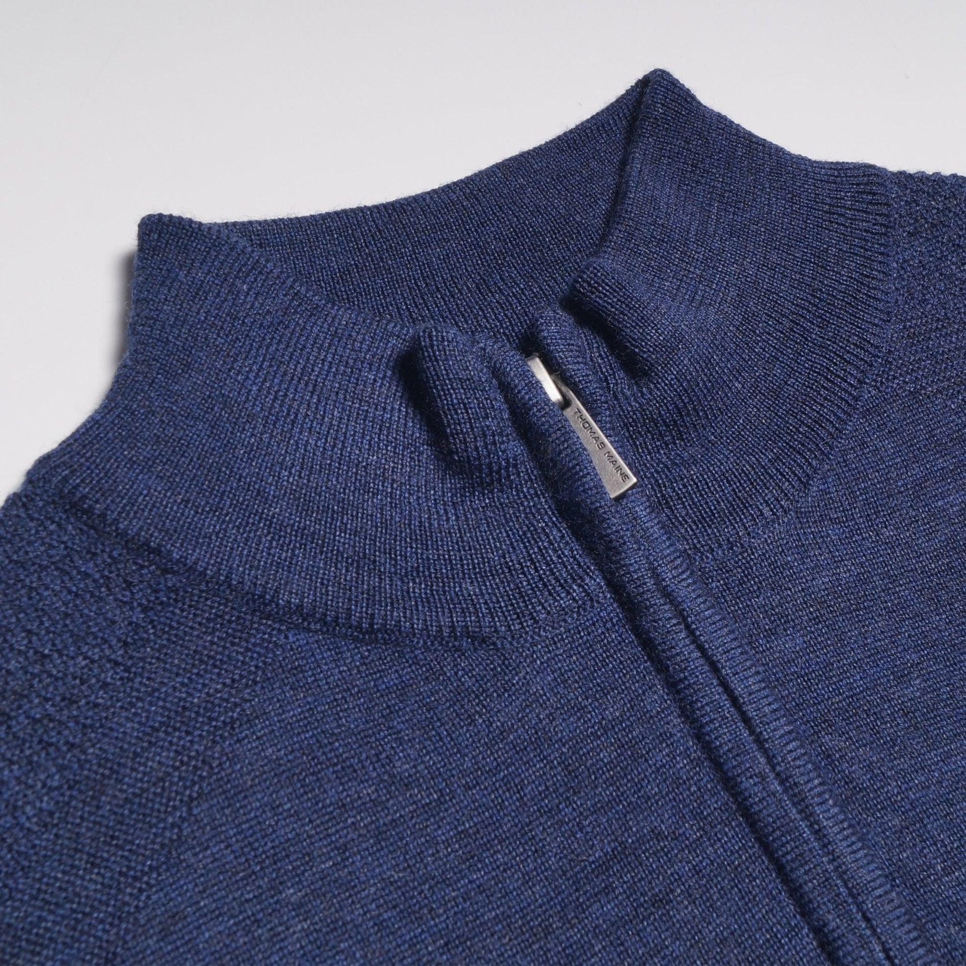 Thomas Merino Half Zip Sweater - Blue